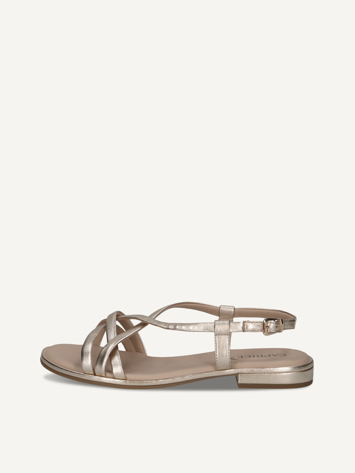 Caprice, Leather Sandal - gold LT.GOLD METAL., image 2 of 5