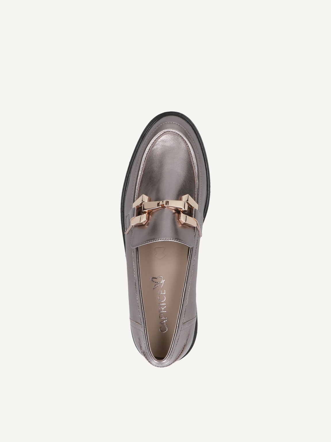 Caprice, Leather Slipper - metallic PLATIN METAL., image 5 of 5