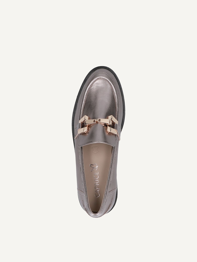 Caprice, Leather Slipper - metallic PLATIN METAL., image 5 of 5