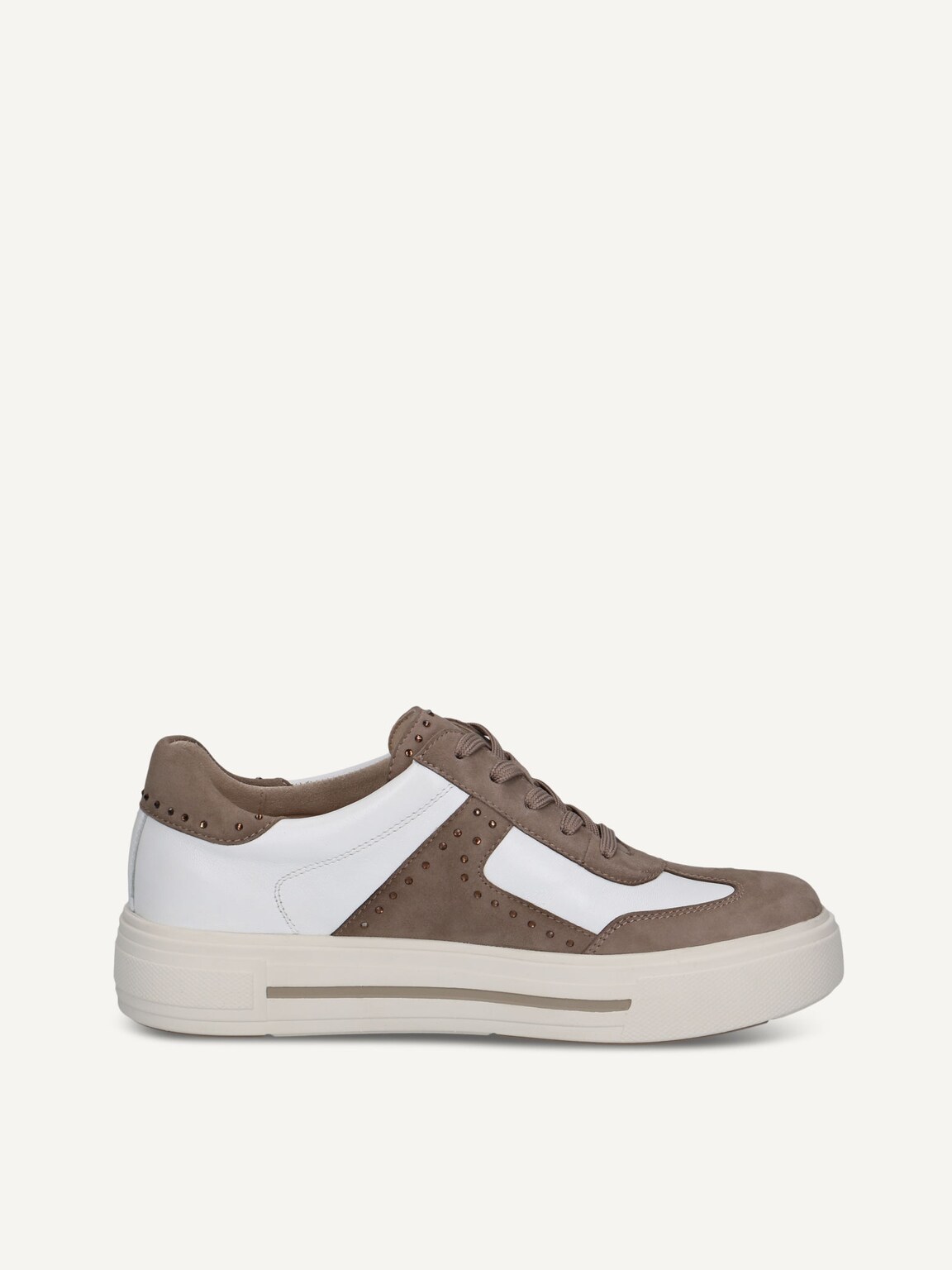 Caprice, Leather Sneaker - brown MUD/WHITE, image 4 of 6