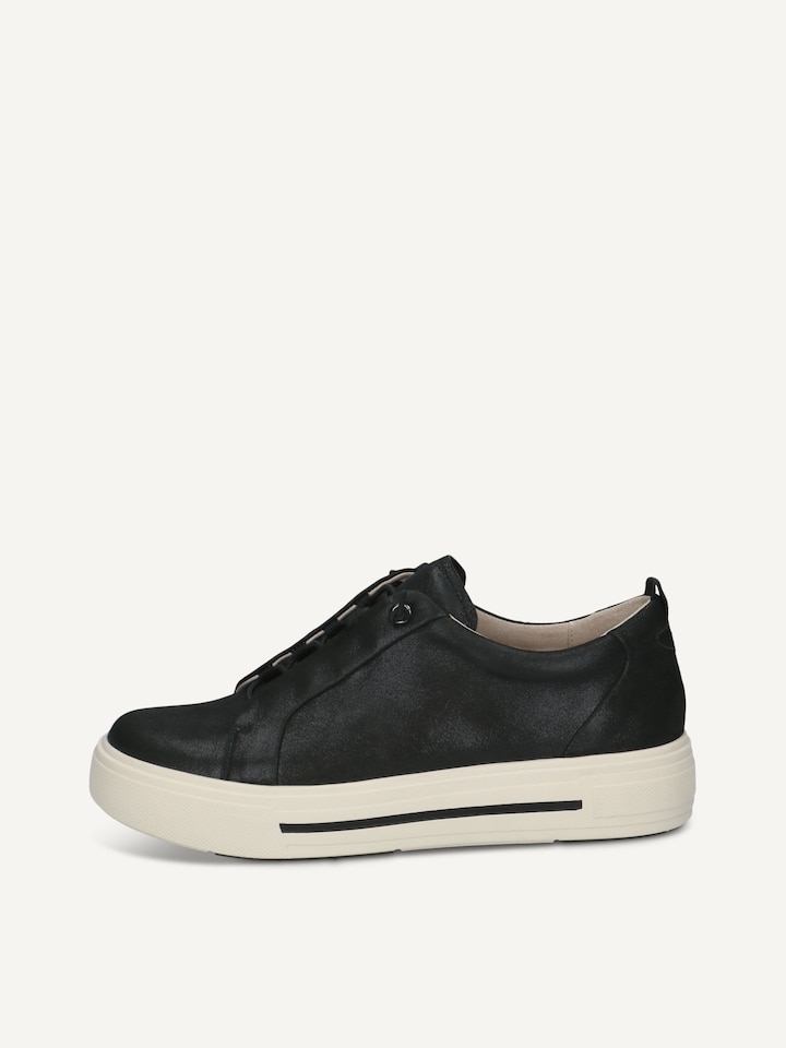Caprice, Basket en cuir - noir BLACK METALLIC
