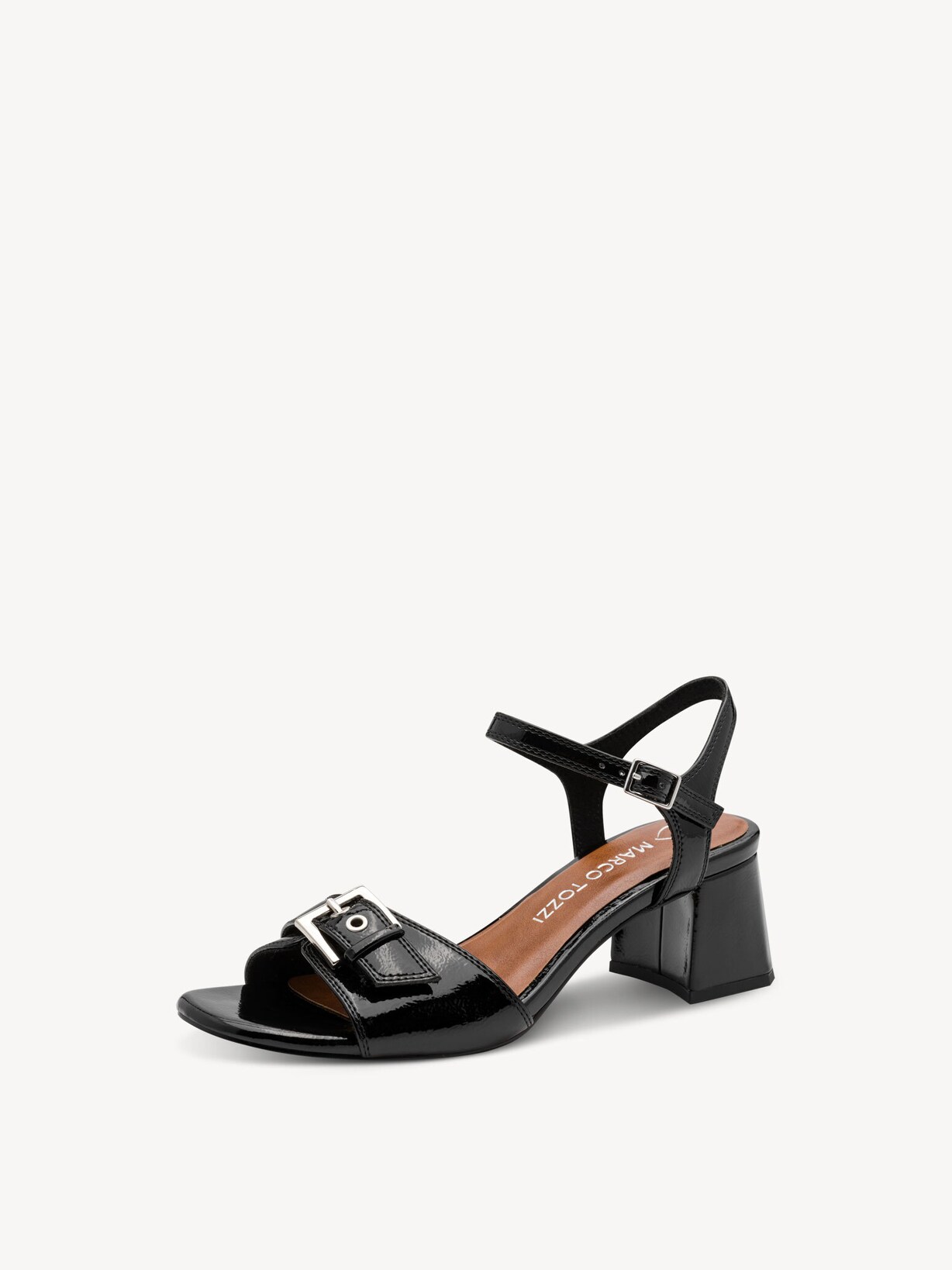 Marco Tozzi, Sandalette - sort BLACK PATENT, billede 1 af 6