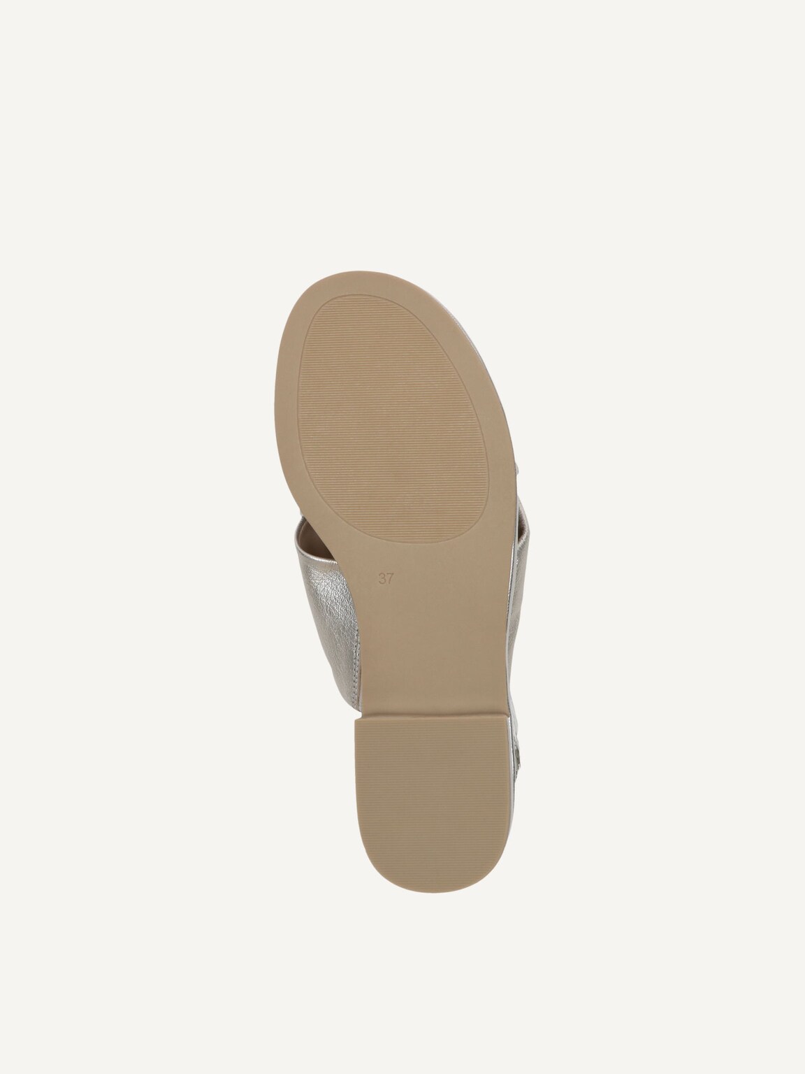 Caprice, Leather Mule - metallic PLATIN METAL., image 4 of 5
