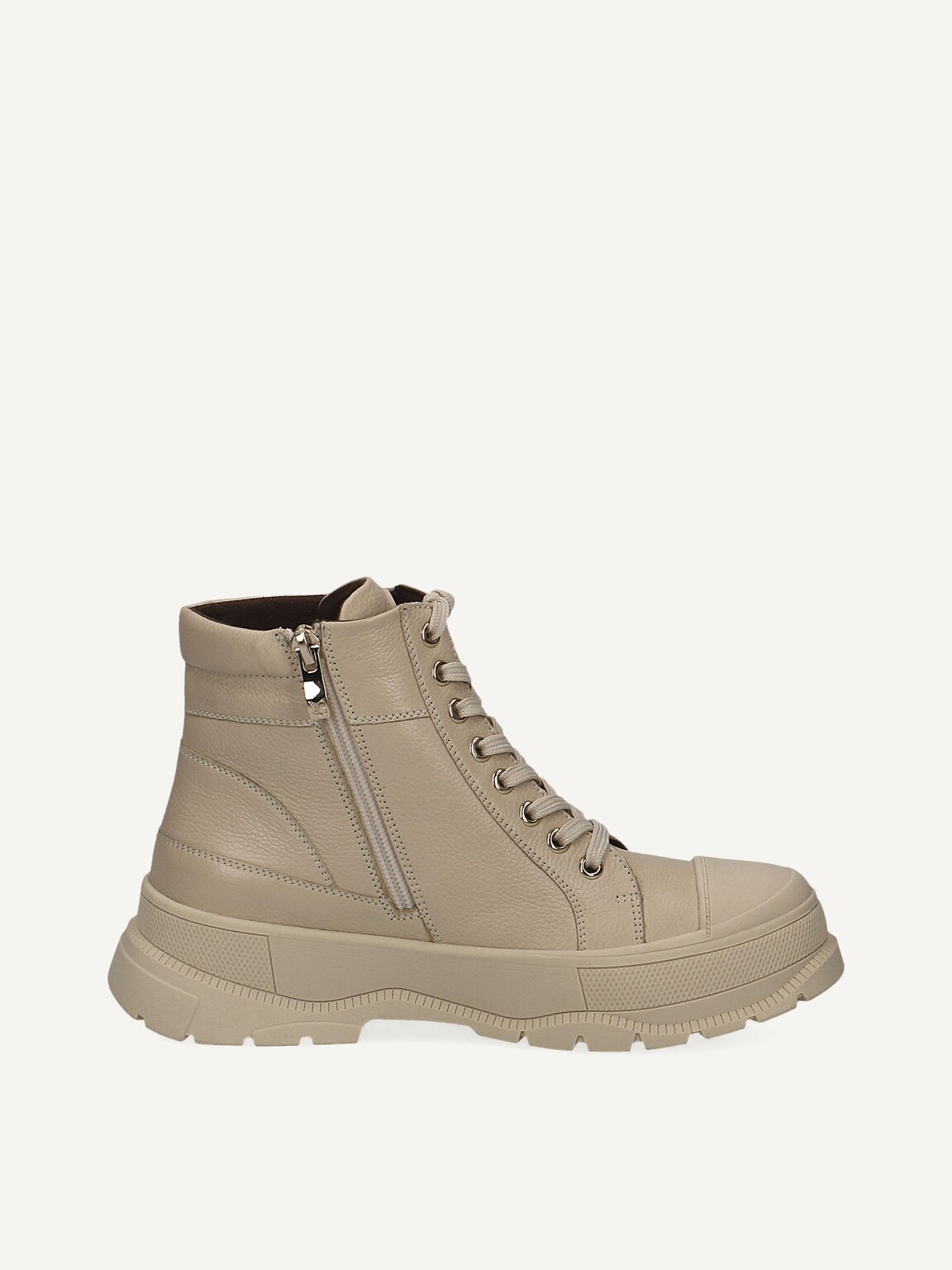 Caprice, Leather Bootie - white warm lining ECRU NAPPA, image 4 of 6