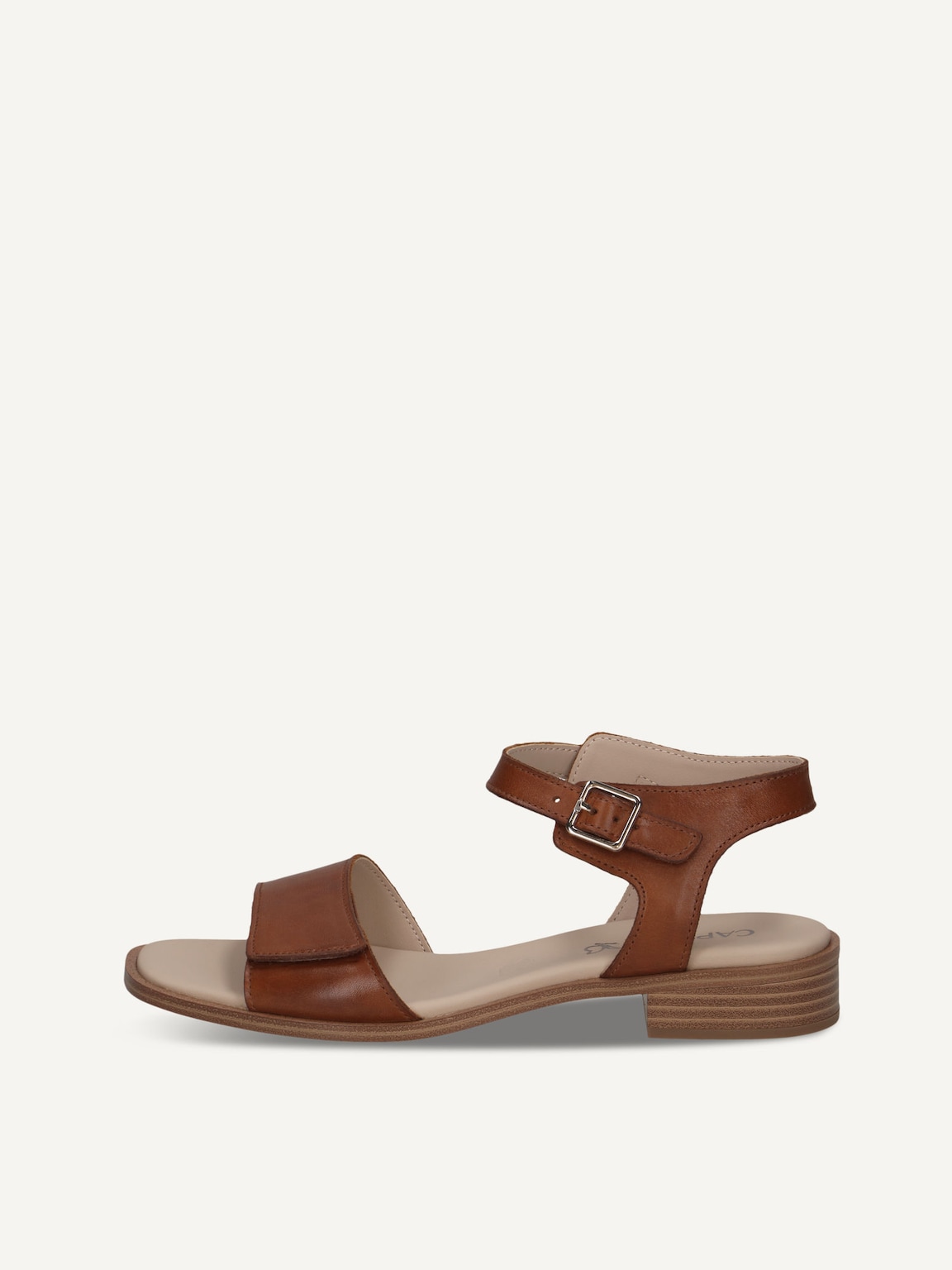 Caprice, Leather Heeled sandal - brown COGNAC NAPPA, image 2 of 5