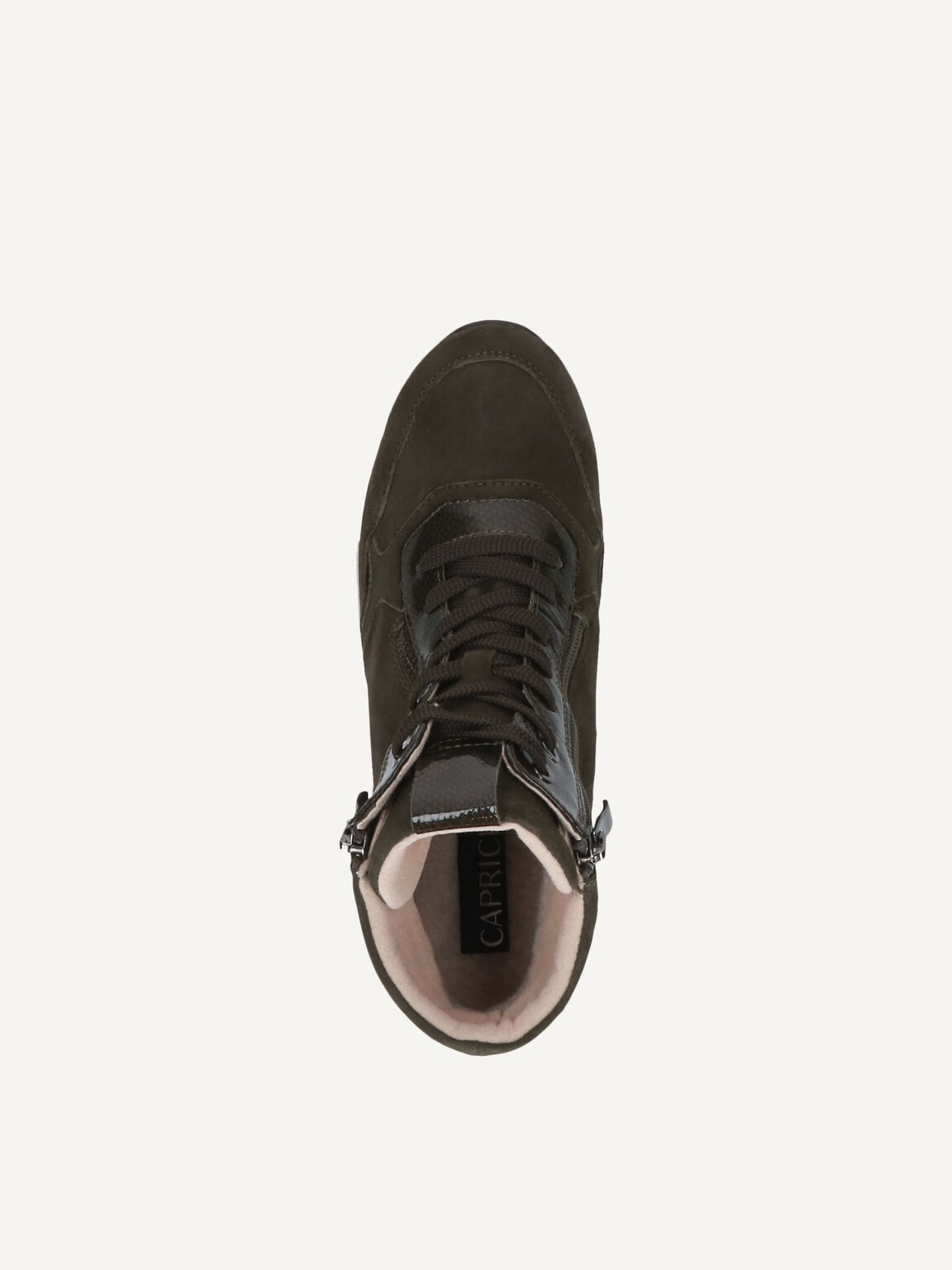 Caprice, Leather Bootie - khaki warm lining KHAKI COMB, image 6 of 6