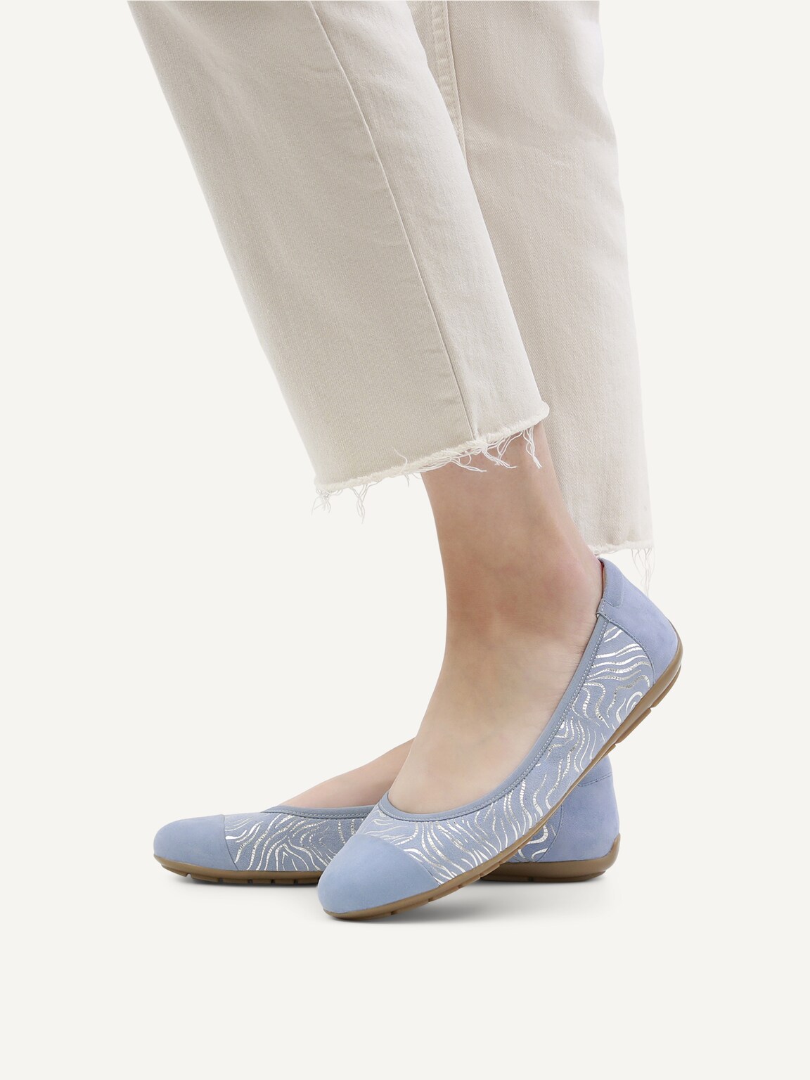 Caprice, Leather Ballerina - blue BLUE COMB, image 2 of 6