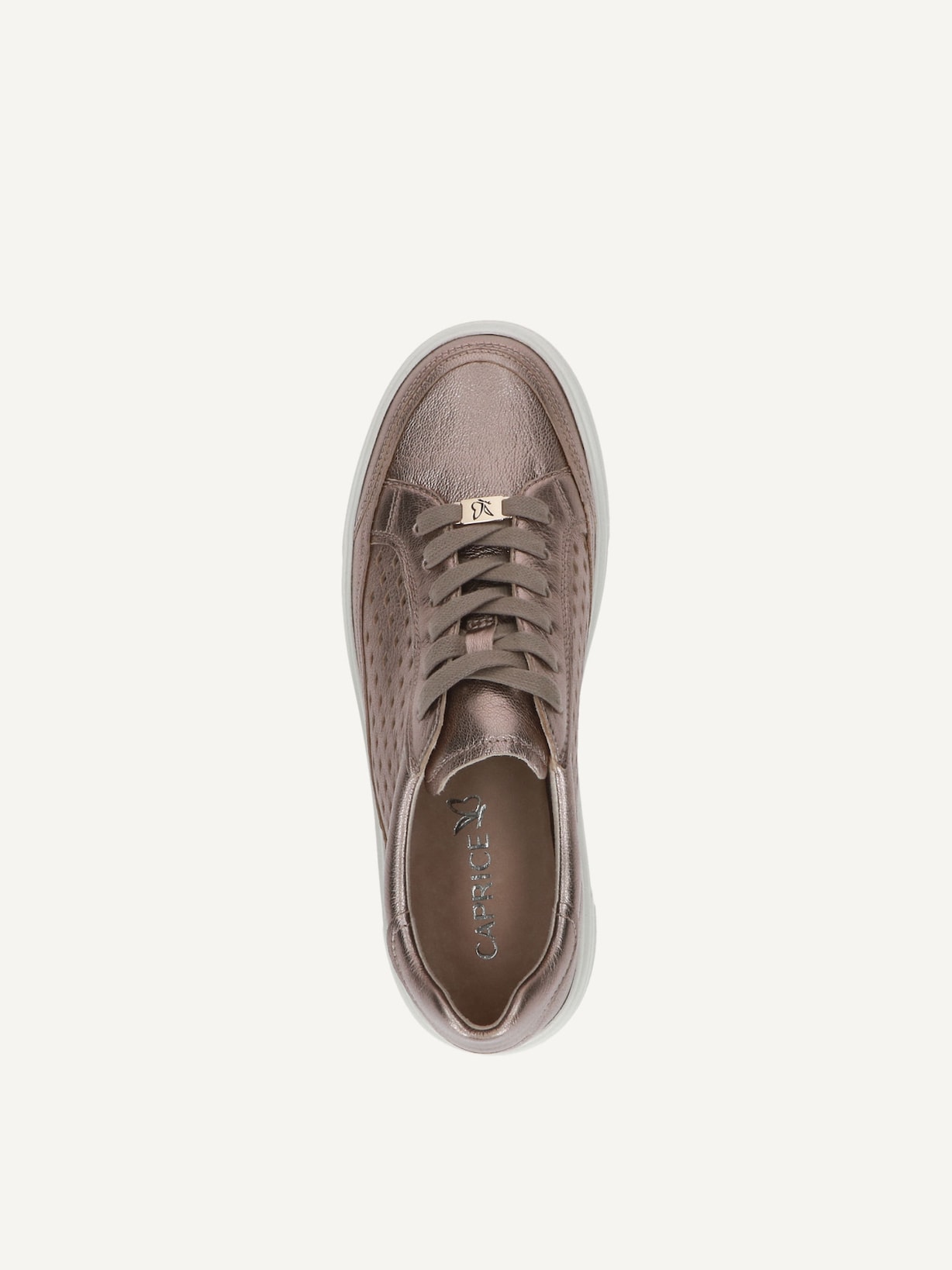 Caprice, Basket en cuir - marron TAUPE METALLIC, image 4 sur 5