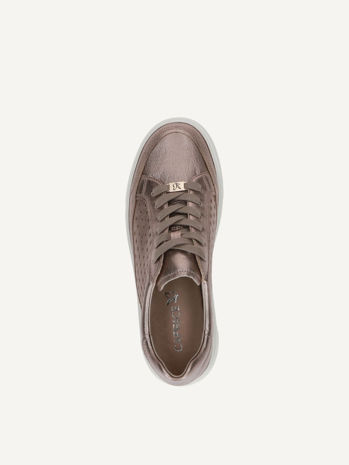 Caprice, Leather Sneaker - brown TAUPE METALLIC, image 5 of 5