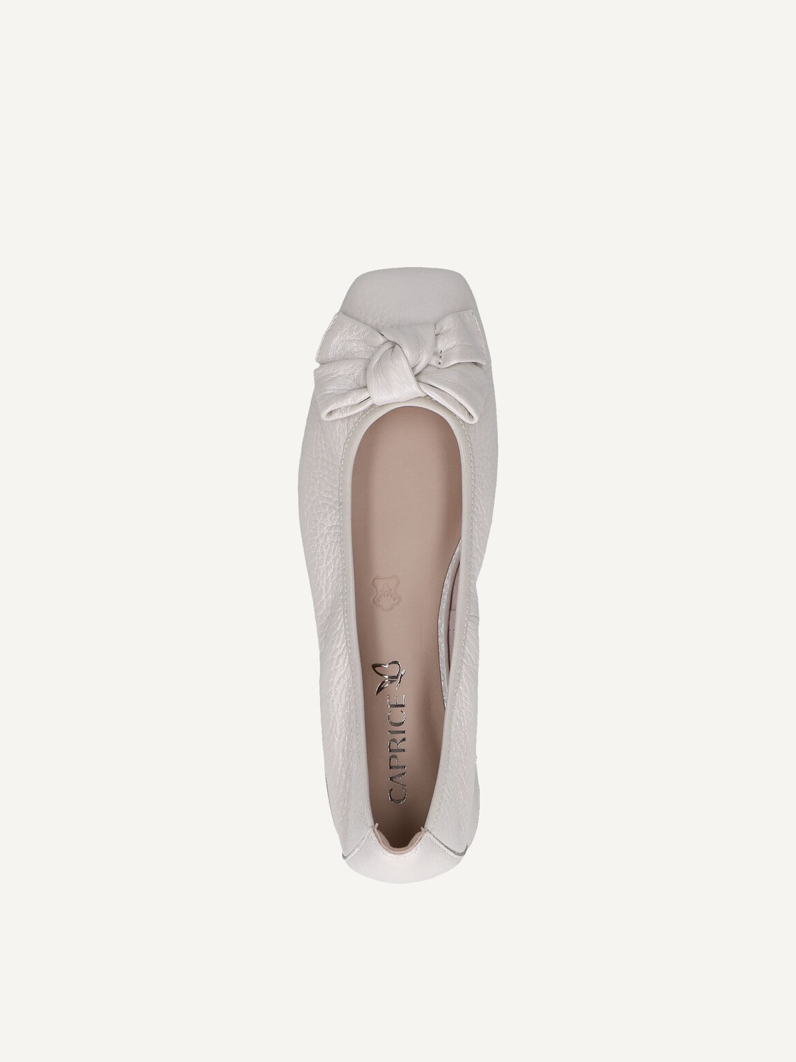 Caprice, Leather Ballerina - white PEARL PERL DEE, image 6 of 6