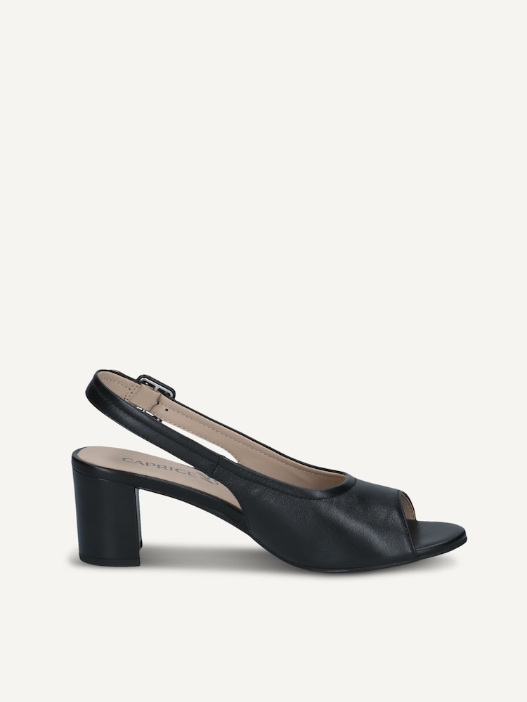 Caprice, Sandale à talon en cuir - noir BLACK NAPPA, image 3 sur 5