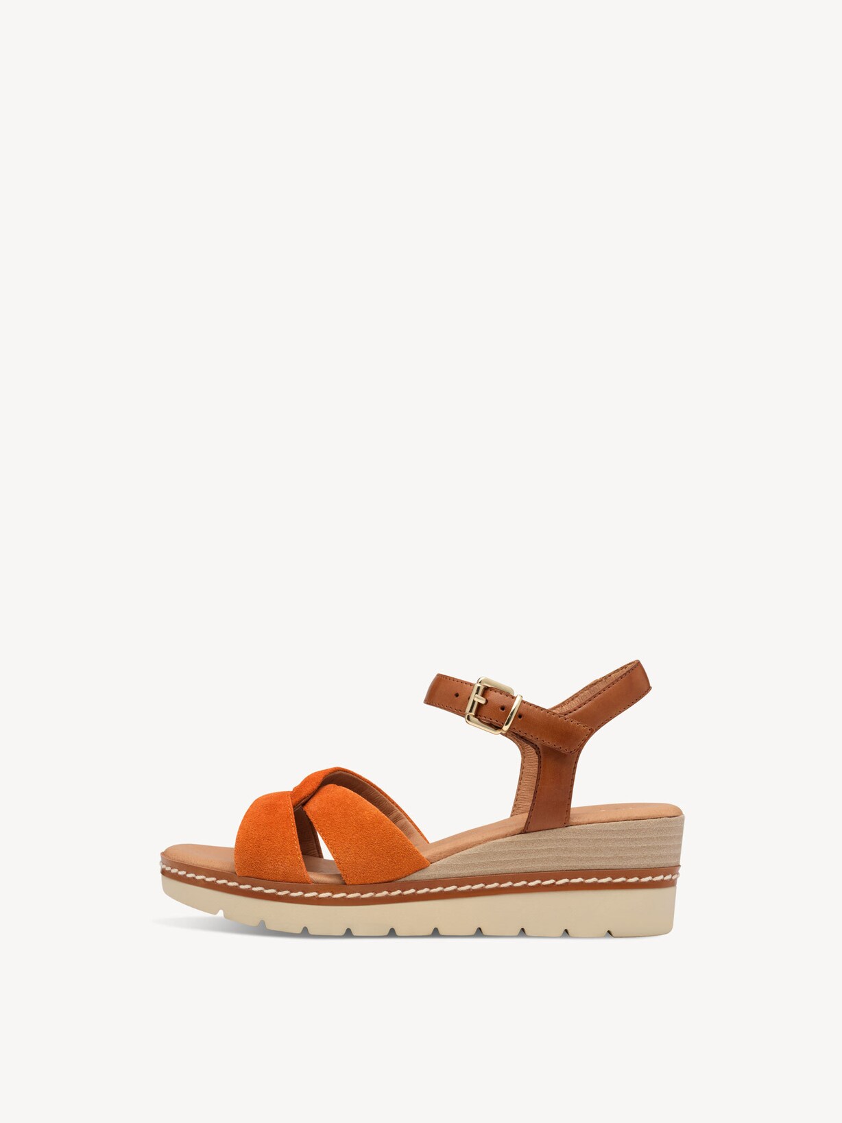 Marco Tozzi, Sandale en cuir - orange MANGO COMB, image 2 sur 6