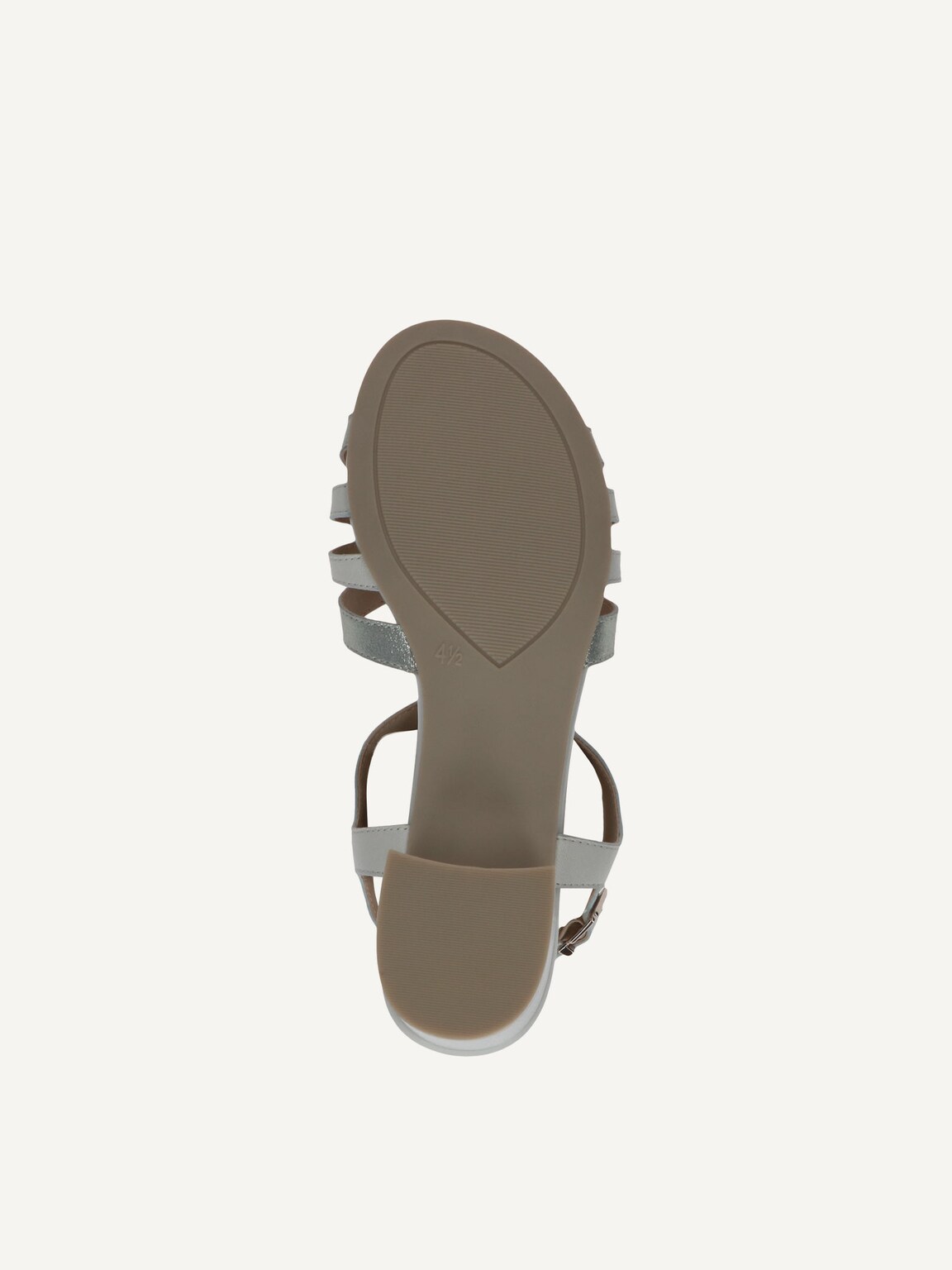 Caprice, Leather Heeled sandal - white OFFWH/SILVER, image 4 of 5