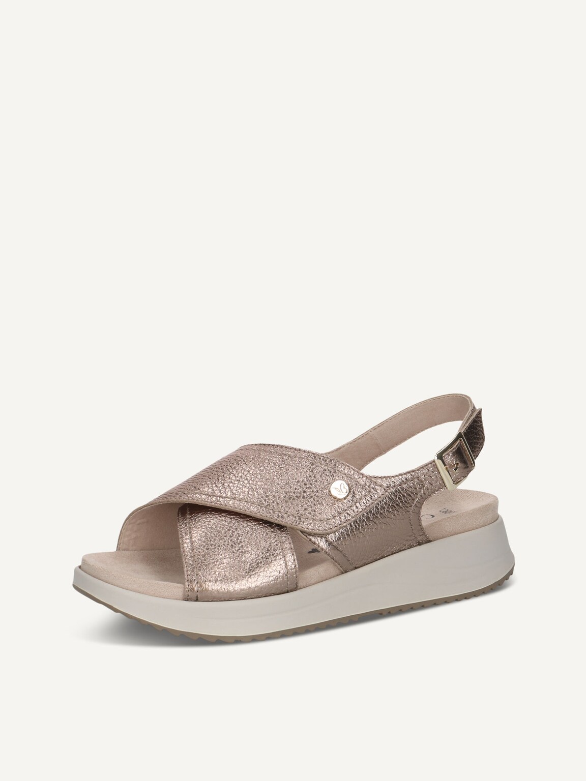 Caprice, Leather Sandal - brown TAUPE MET.DEER, image 1 of 5