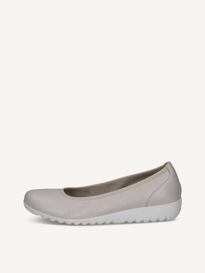 Caprice, Ballerine en cuir - blanc PEARL PERL DEE