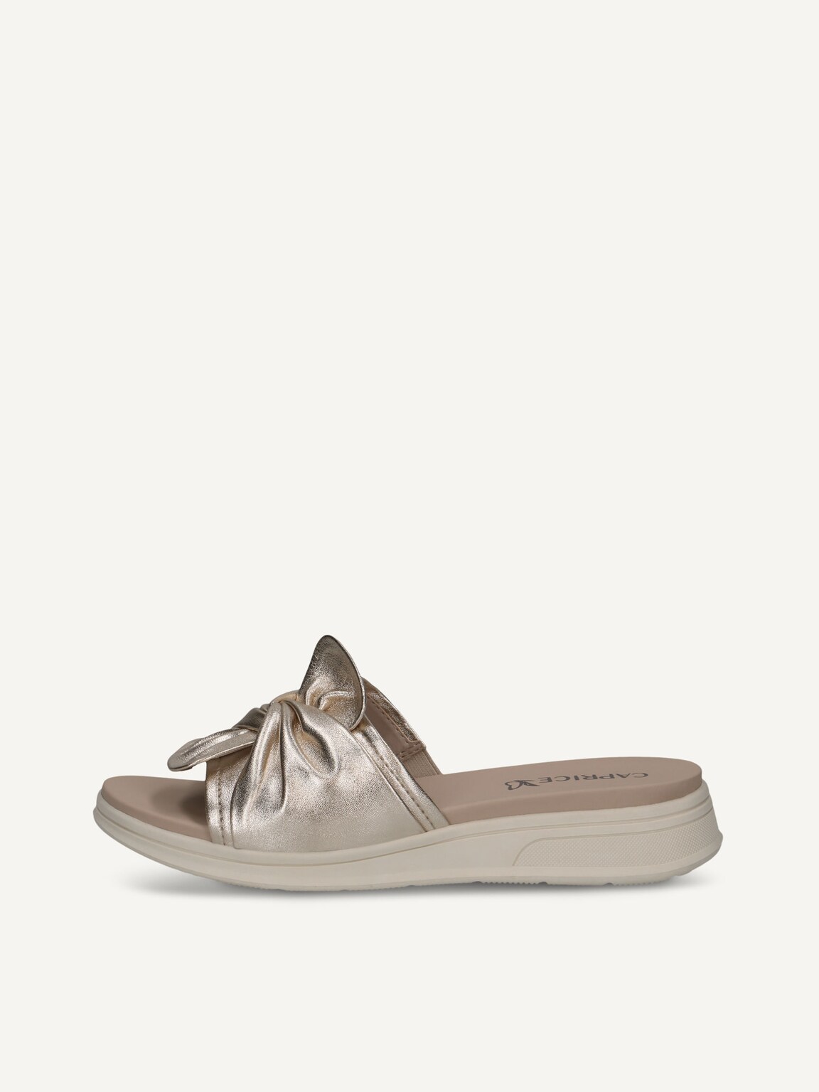 Caprice, Leather Mule - metallic LT.GOLD METAL., image 2 of 5