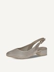 Not selected, Caprice, Leather sling pumps - brown TAUPE METALLIC