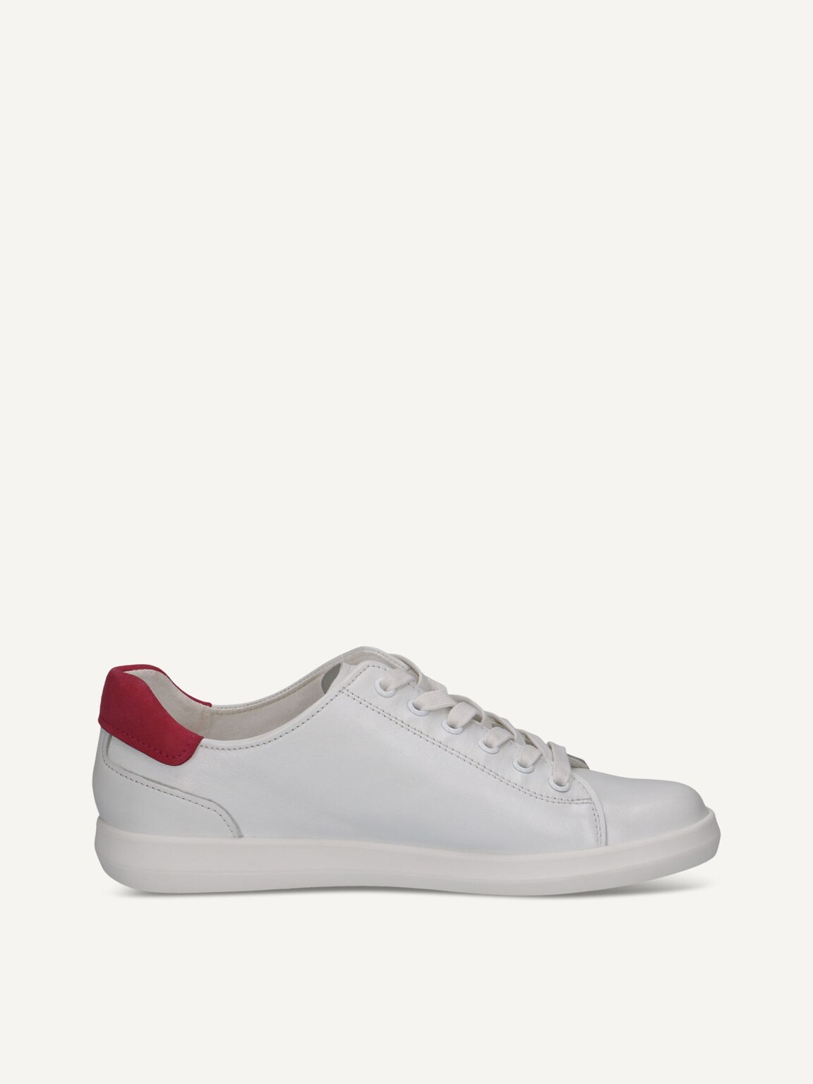 Caprice, Leather Sneaker - white WHITE/PINK, image 3 of 5