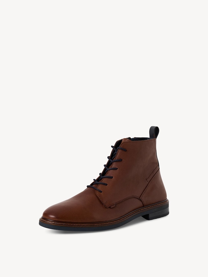 Marco Tozzi, Leren Enkellaarsje - bruin COGNAC COMB