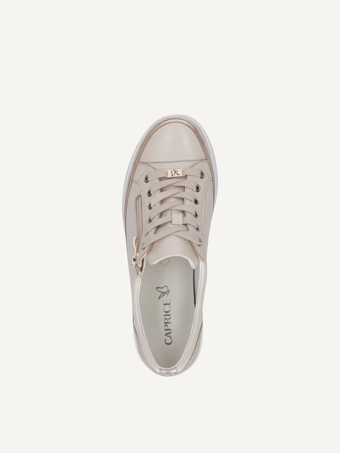 Caprice, Leather Sneaker - metallic CREAM COMB, image 5 of 5