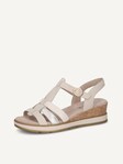 Not selected, Caprice, Leather Heeled sandal - white SNOW COMB