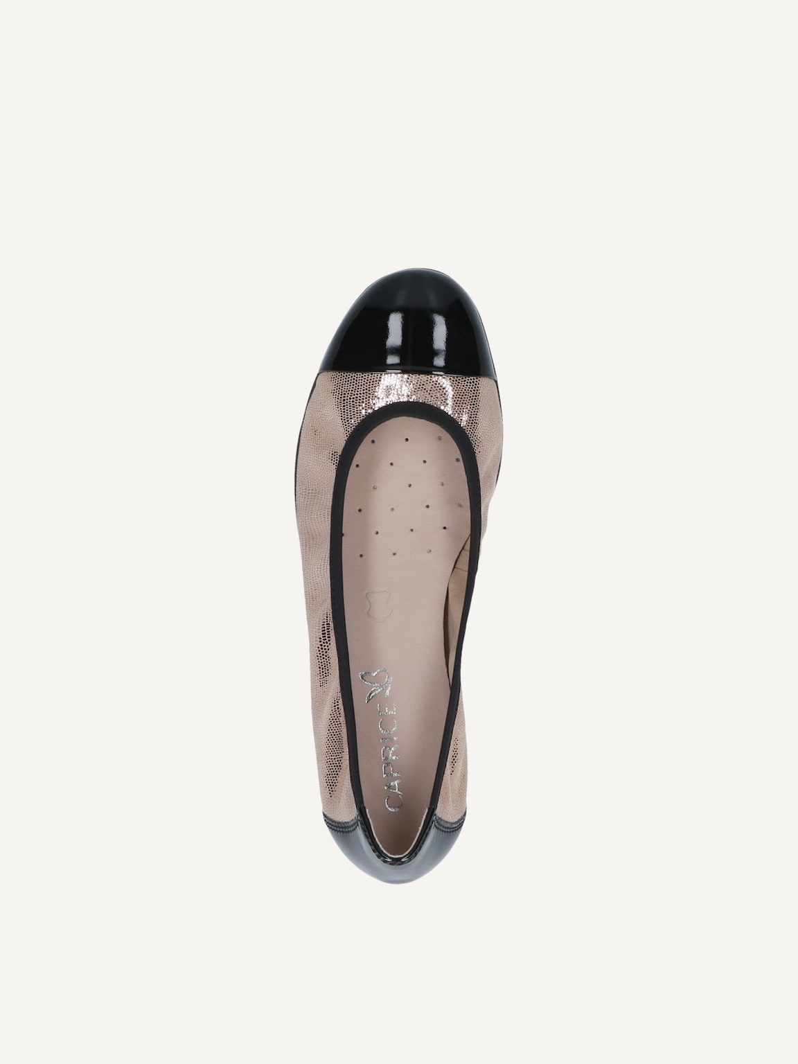 Caprice, Leather Ballerina - beige TAUPE REP COMB, image 6 of 6