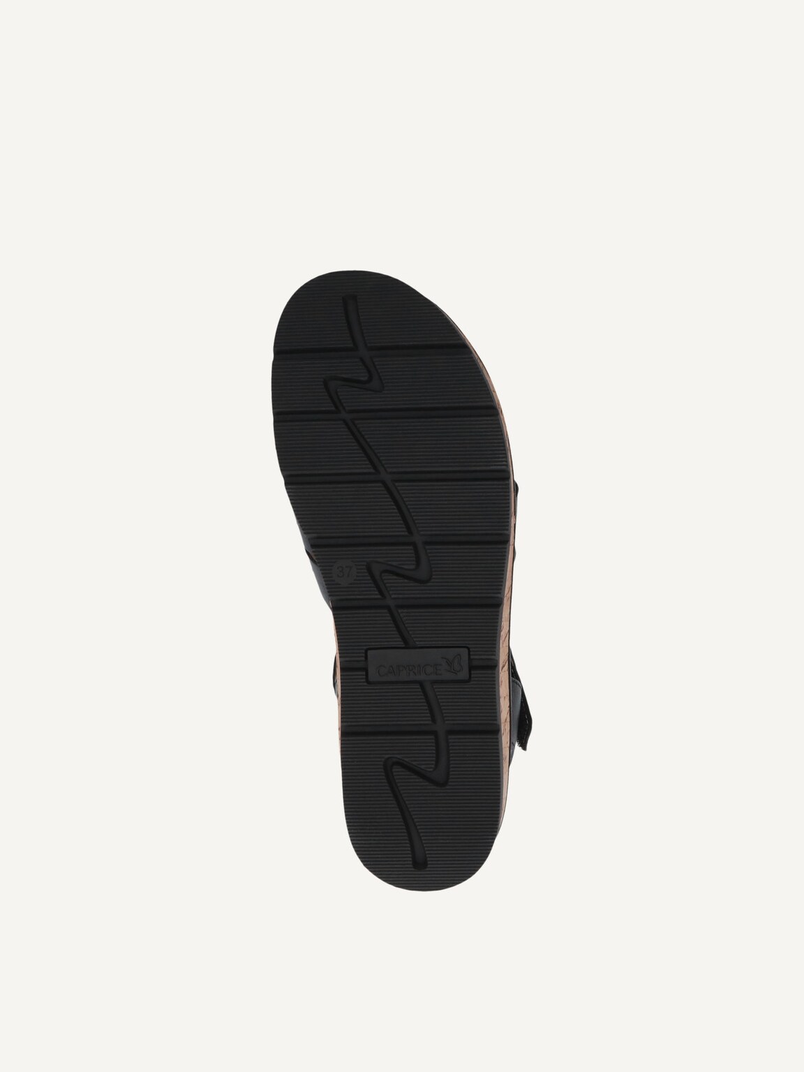 Caprice, Leather Sandal - brown BLACK NAPPA, image 4 of 5