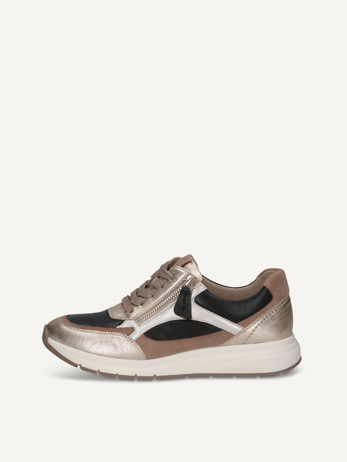 Caprice, Leather Sneaker - black BLACK/GOLD, image 2 of 5