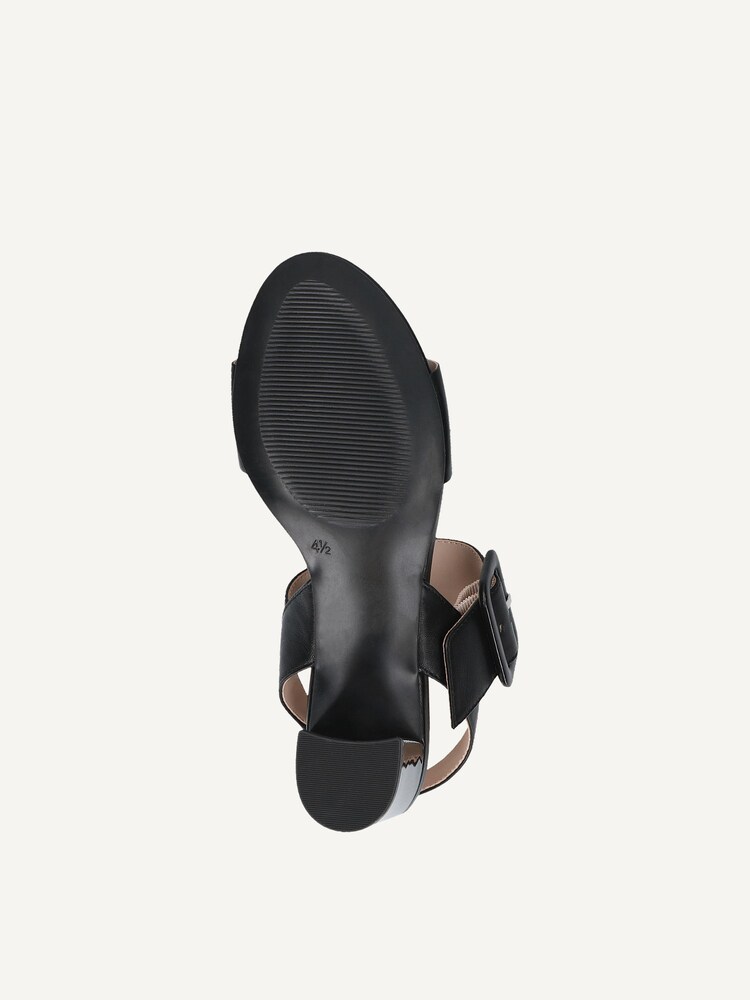 Caprice, Leather Heeled sandal - black BLACK NAPPA, image 4 of 5