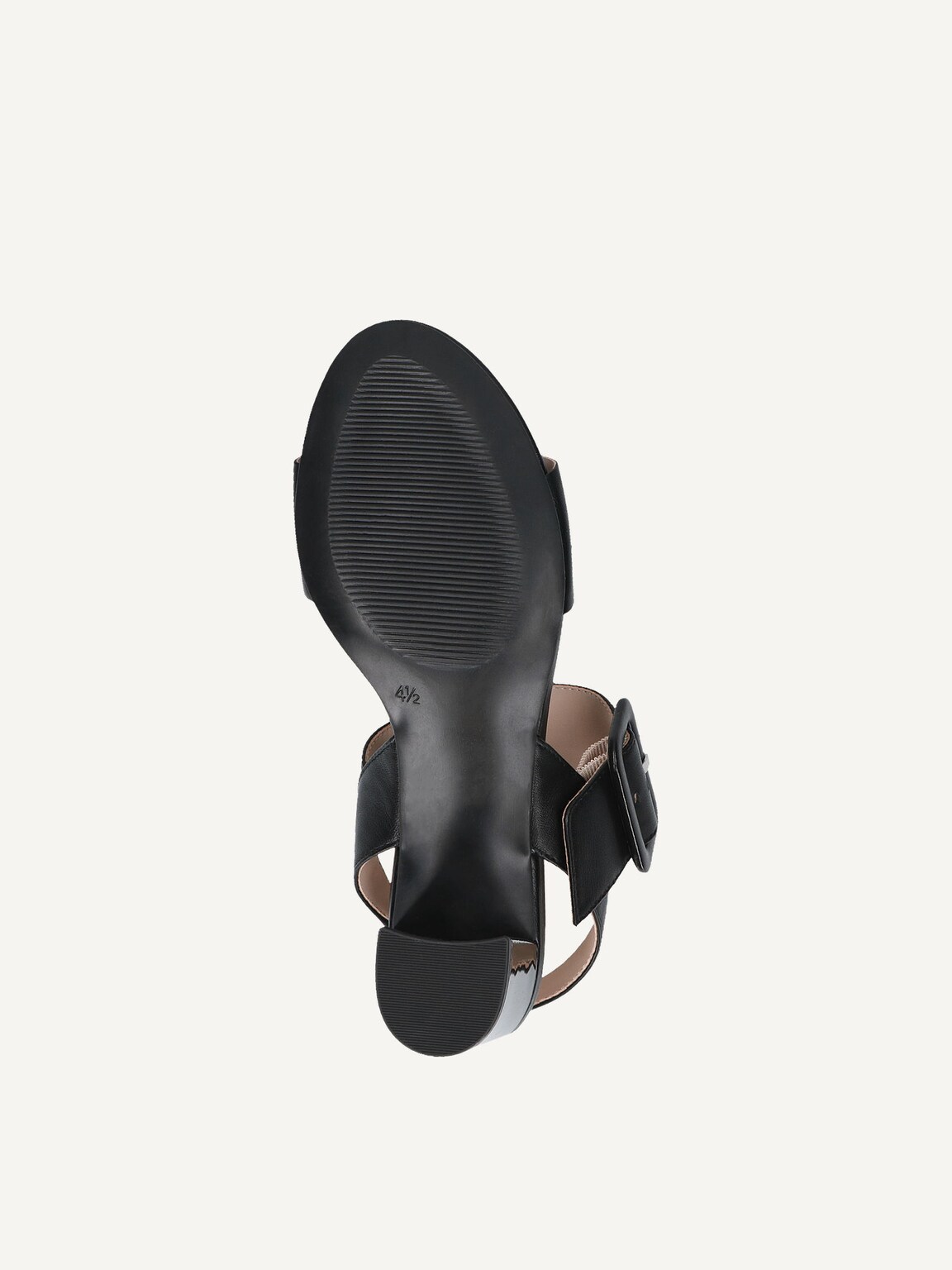 Caprice, Leather Heeled sandal - black BLACK NAPPA, image 4 of 5