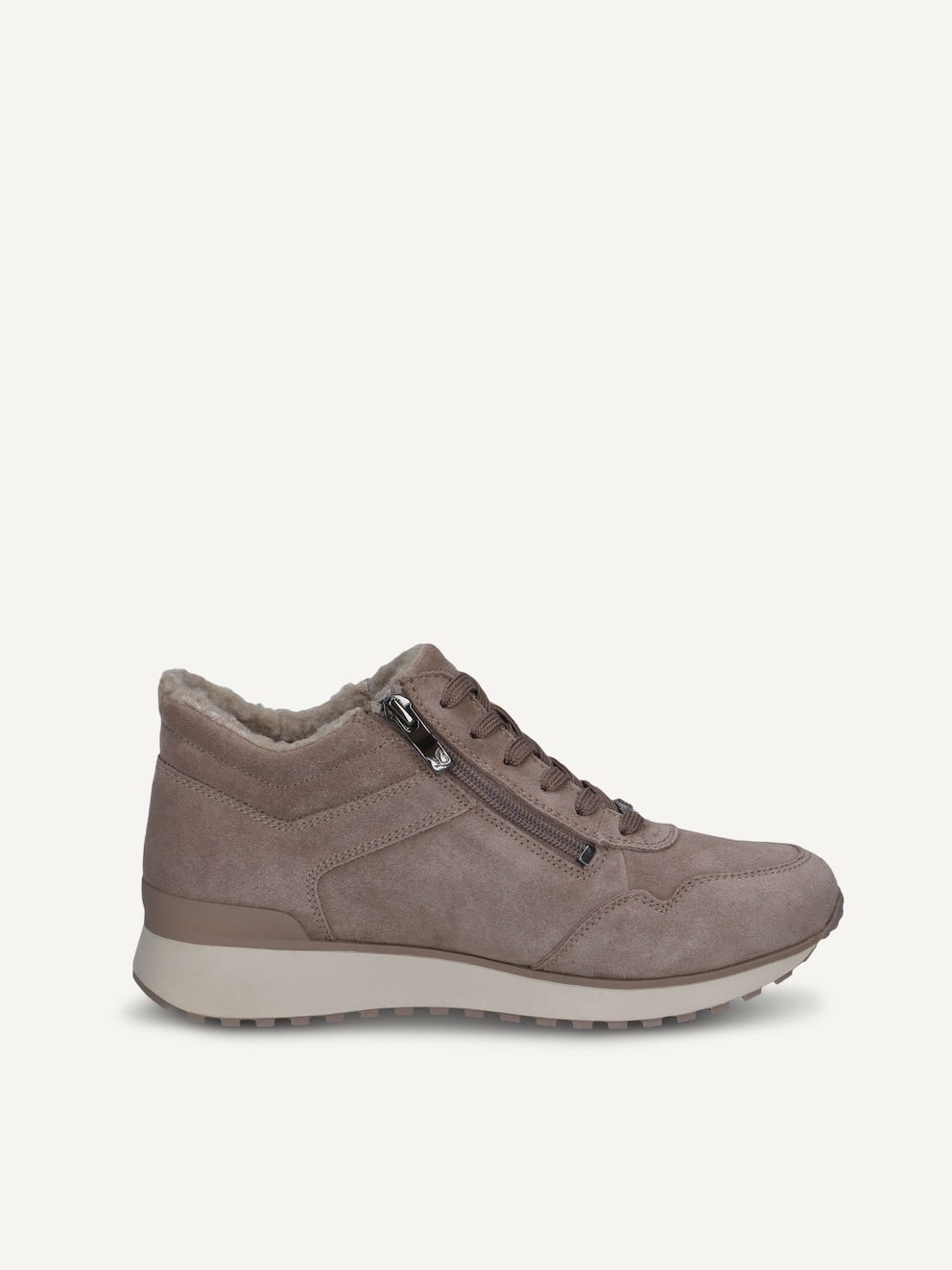Caprice, Leather Sneaker - brown warm lining TAUPE SUEDE, image 4 of 6