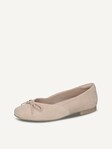 Not selected, Caprice, Leather Ballerina - beige BEIGE SUEDE