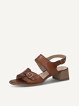 Not selected, Caprice, Leather Heeled sandal - brown COGNAC NAPPA