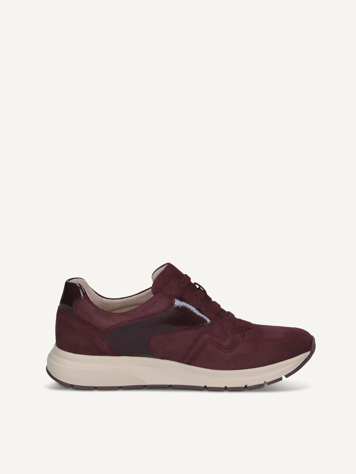 Caprice, Leather Sneaker - red BORDEAUX COMB, image 4 of 6