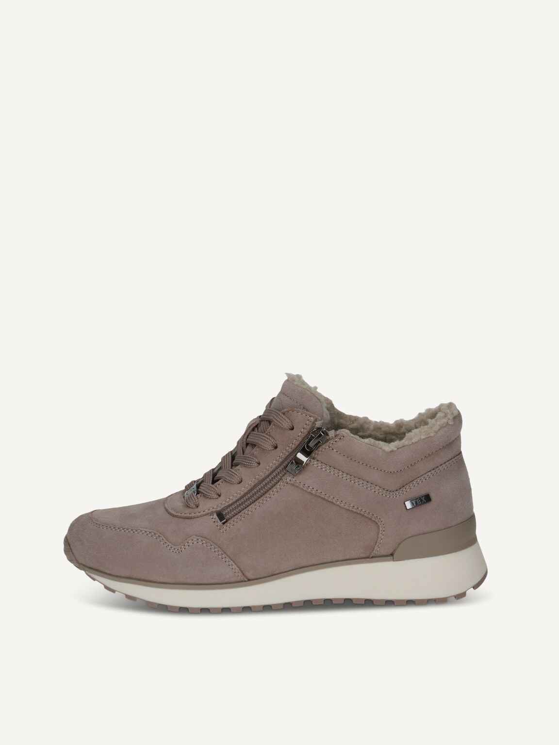 Caprice, Leather Sneaker - brown warm lining TAUPE SUEDE, image 2 of 5