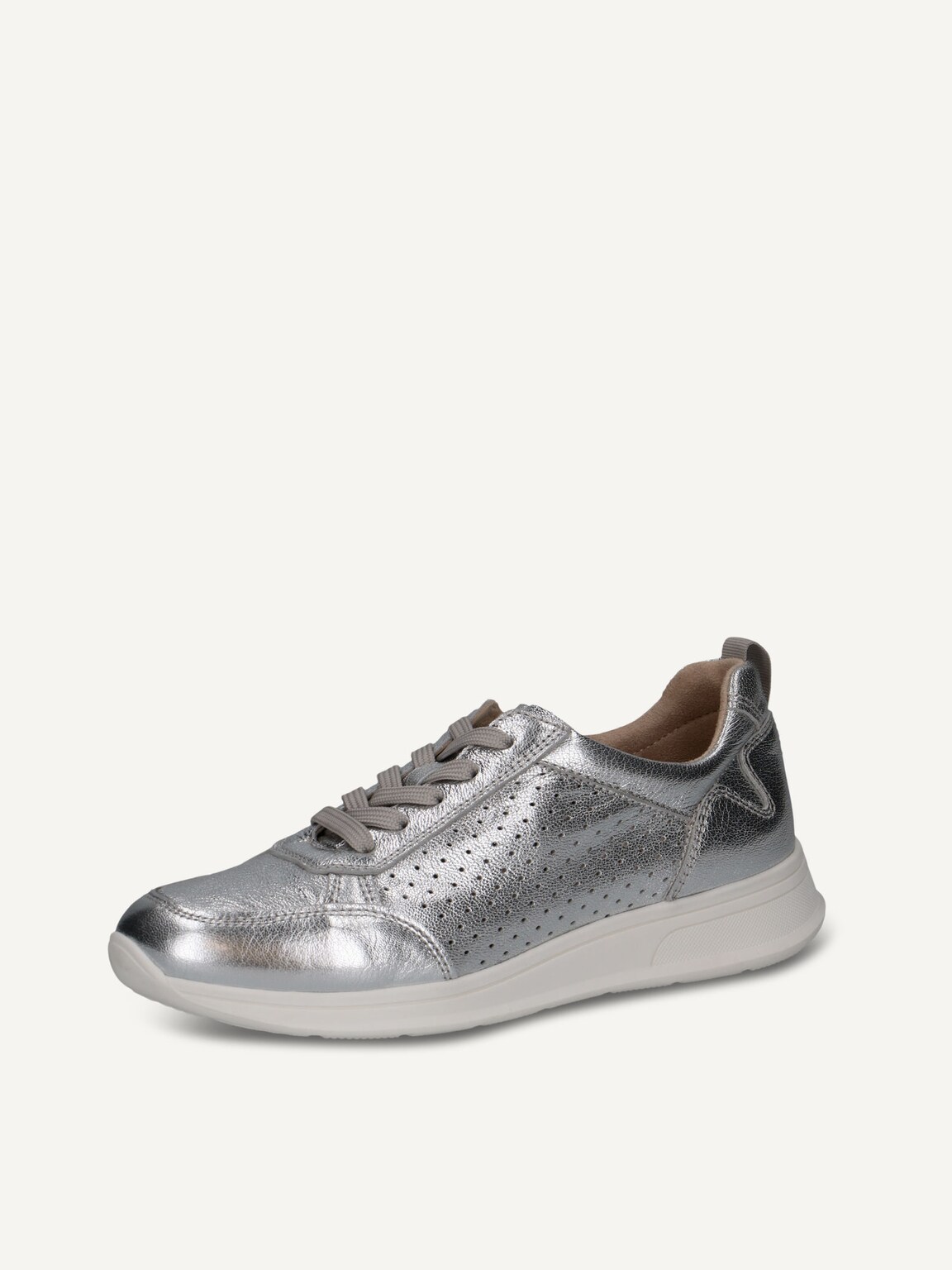 Caprice, Leather Sneaker - silver SILVER METAL., image 1 of 5