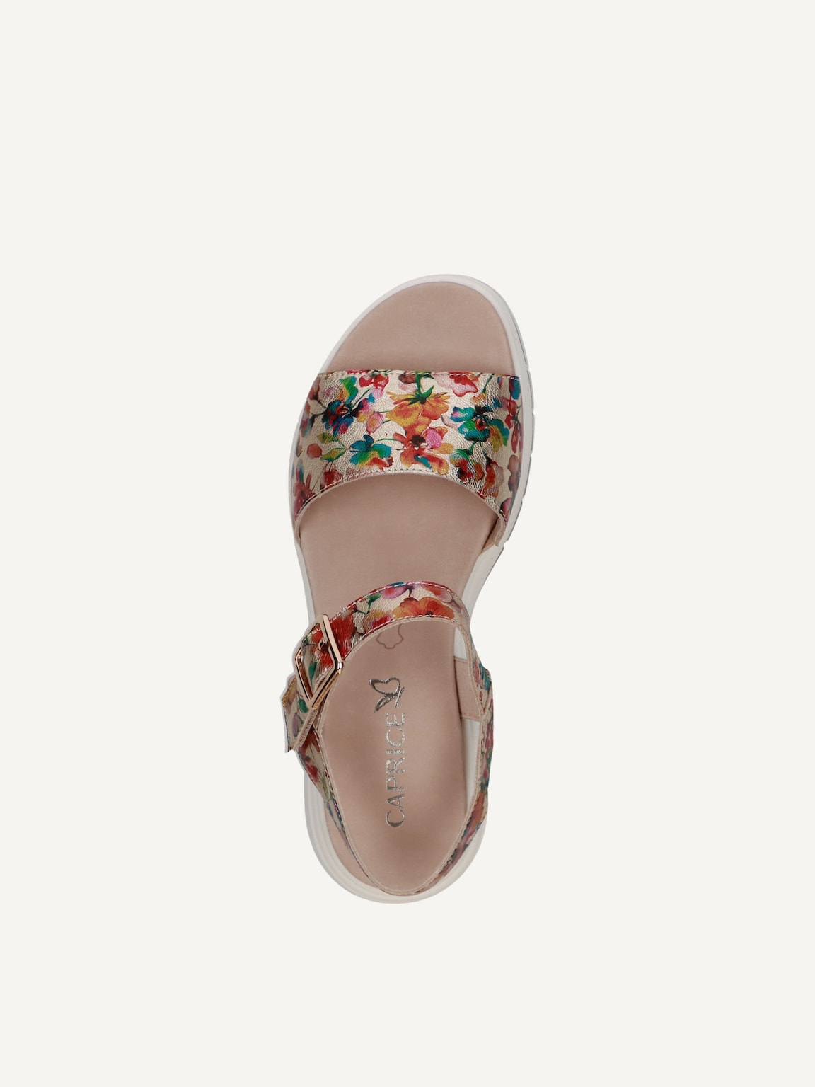 Caprice, Leather Sandal - metallic FLOWER METAL., image 5 of 5