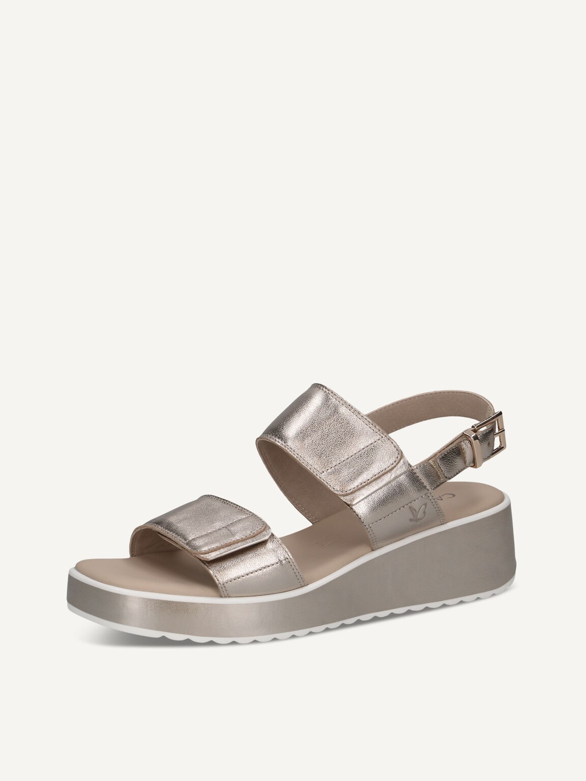 Caprice, Leather Sandal - brown TAUPE METALLIC, image 1 of 5
