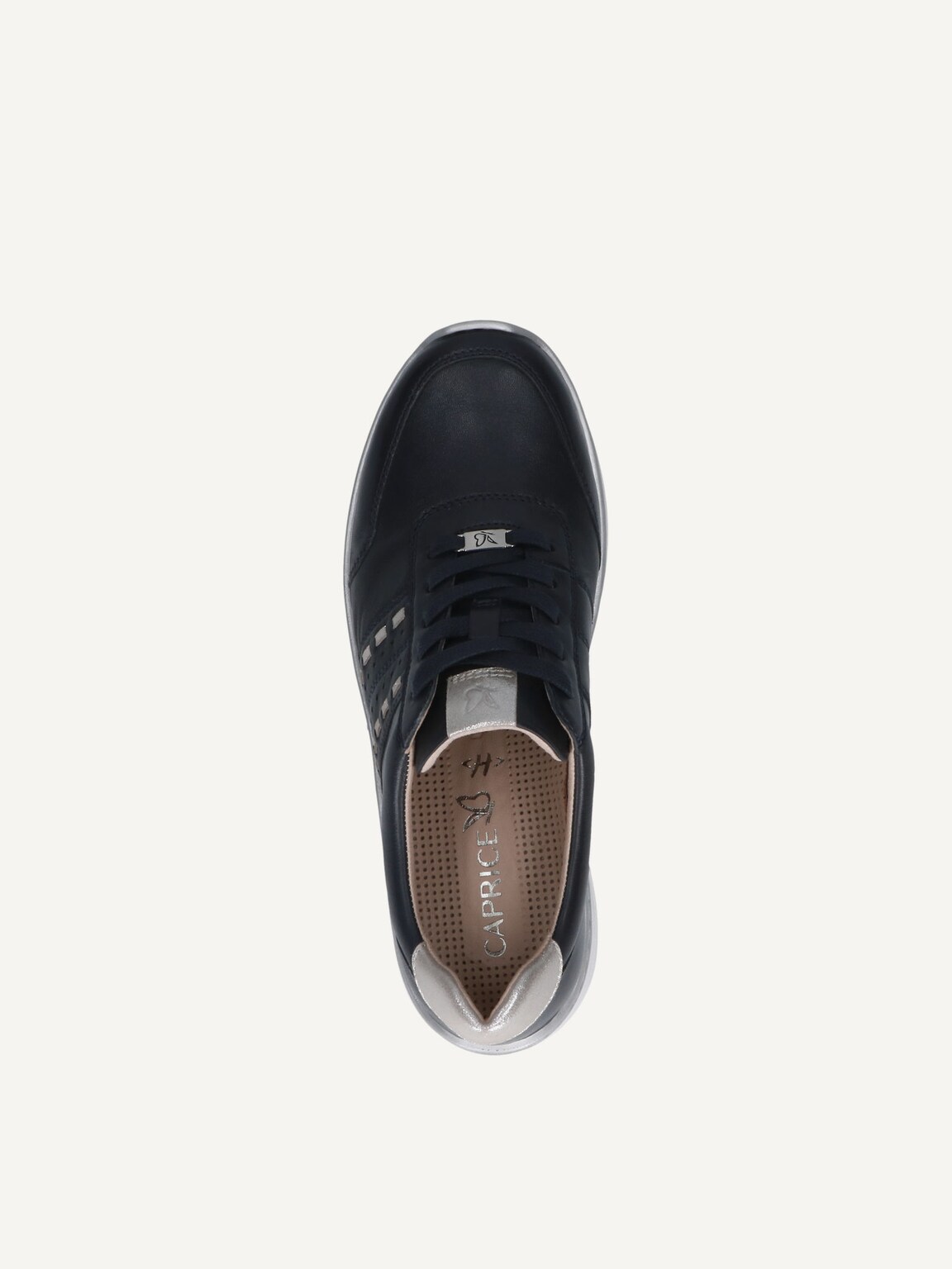 Caprice, Leather Sneaker - blue DK BLUE/SILVER, image 5 of 5