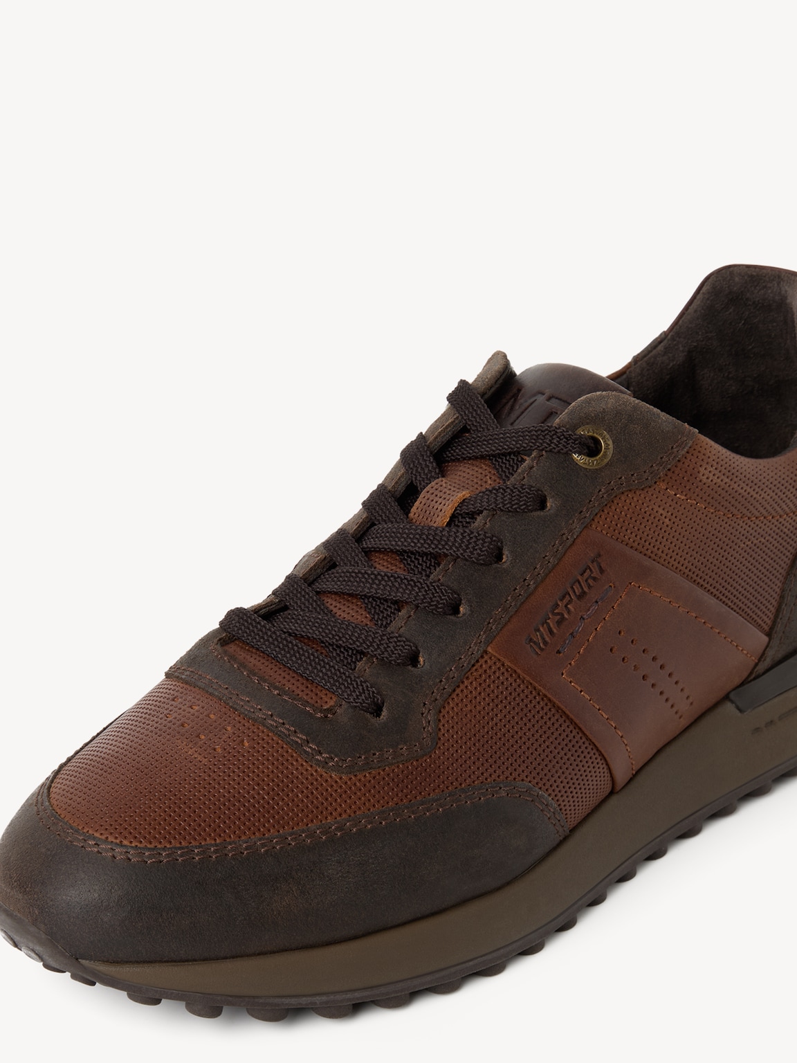 Marco Tozzi, Leather Sneaker - brown, BROWN COMB, Image 5 of 6