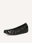 Not selected, Caprice, Leather Ballerina - black BLACK COMB