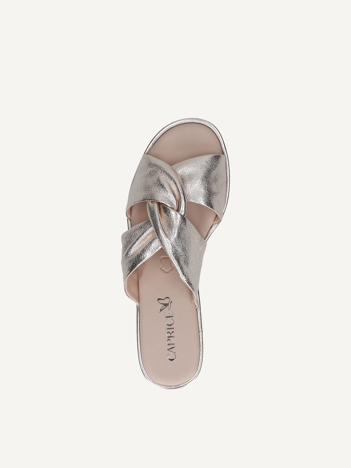 Caprice, Leather Mule - metallic PLATIN METAL., image 6 of 6