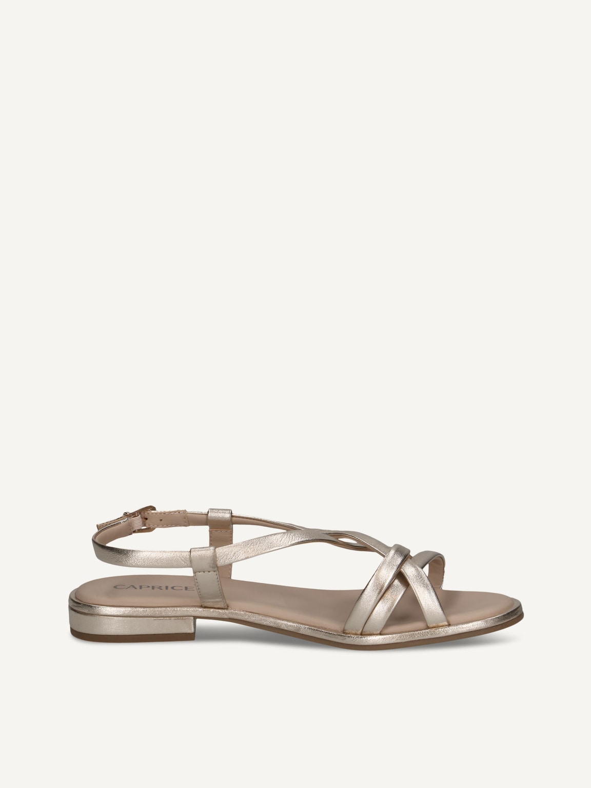 Caprice, Leather Sandal - gold LT.GOLD METAL., image 3 of 5
