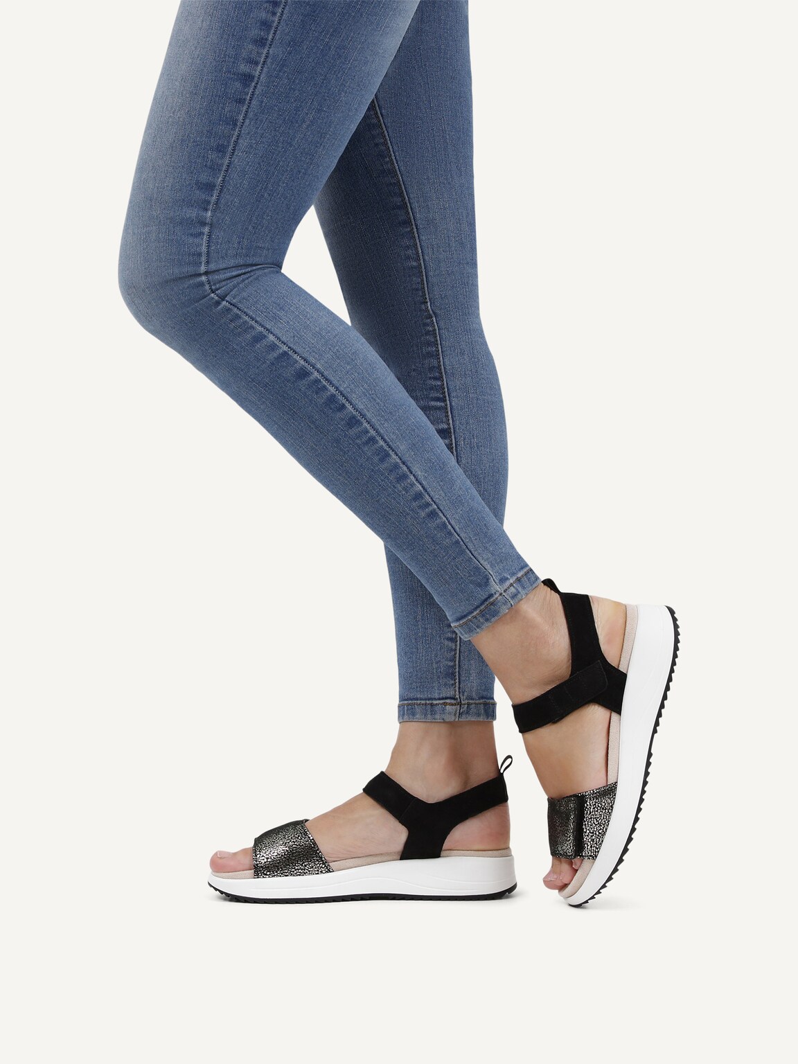 Caprice, Leather Sandal - black BLACK COMB, image 2 of 6