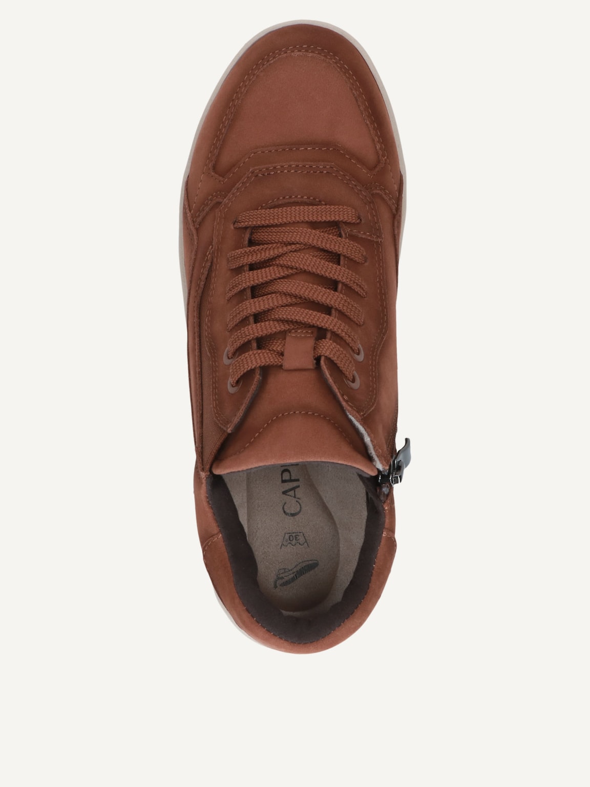 Caprice, Leather Sneaker - brown COGNAC NUBUC, image 5 of 5