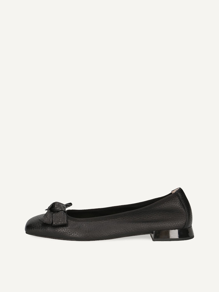 Caprice, Ballerine en cuir - noir BLACK DEER