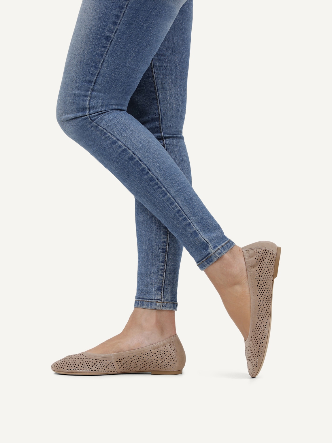 Caprice, Leather Ballerina - brown BARK SUEDE, image 2 of 6