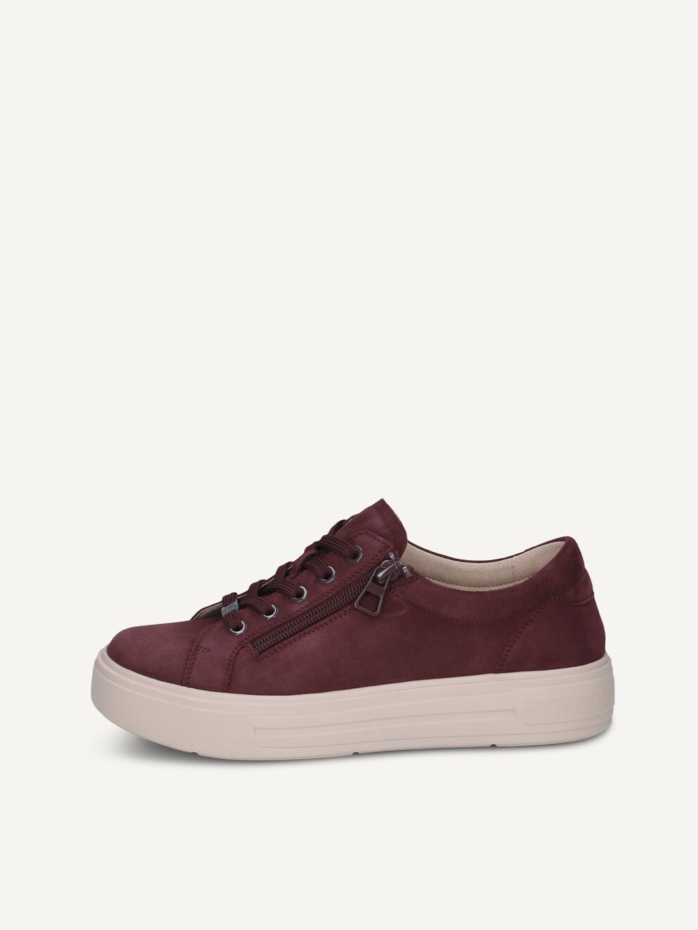 Caprice, Ledersneaker - rot BORDEAUX SUEDE, Bild 1 von 5