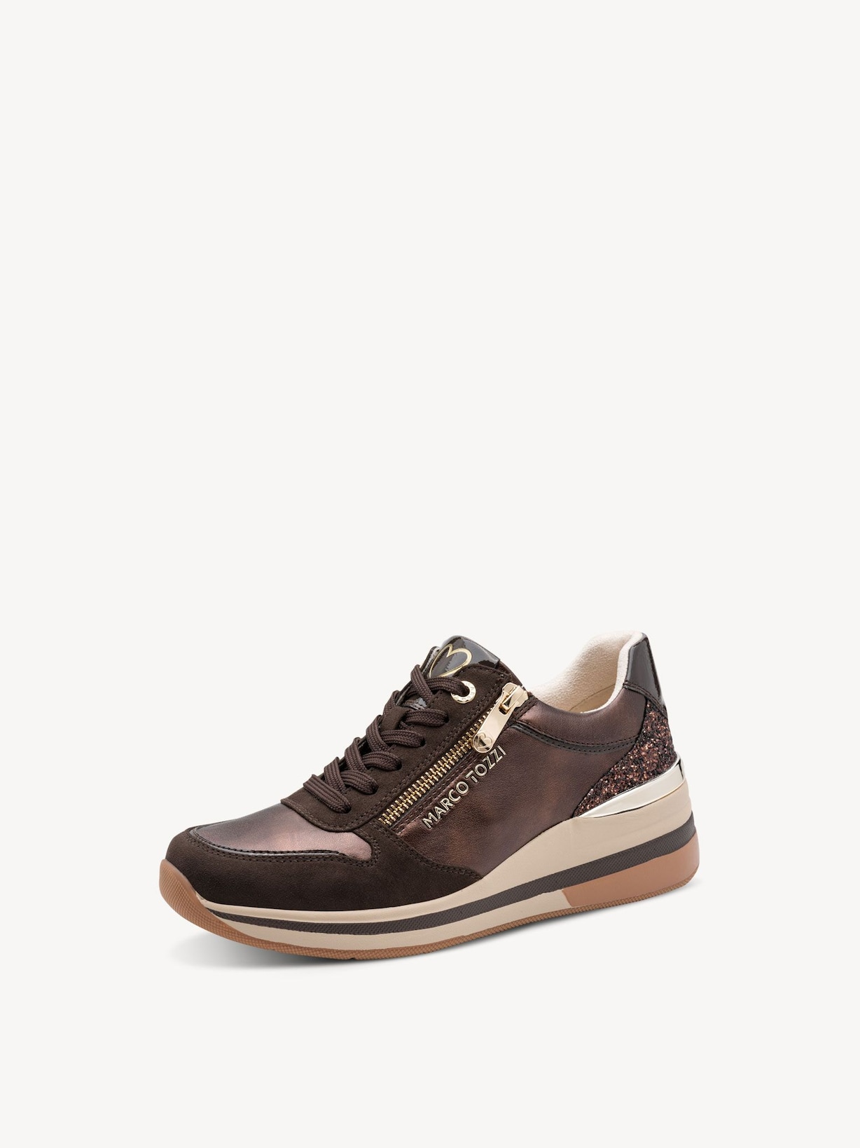 Marco Tozzi, Sneaker - marrone MOCCA COMB, immagine 1 di 6