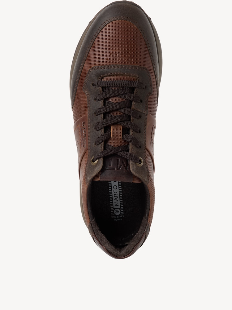 Marco Tozzi, Leather Sneaker - brown, BROWN COMB, Image 3 of 6